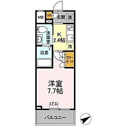 EastSideResidence 1Kの間取図画像