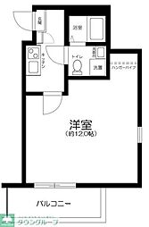 Gluck船橋 1Kの間取図画像