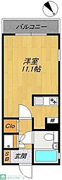 アポロフローラ ワンルームの間取図画像
