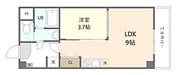 IVORY 1LDKの間取図画像