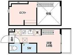 Bliss西船橋 ワンルームの間取図画像
