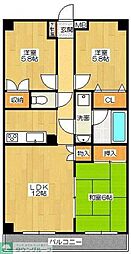 メゾンドソレイユ 3LDKの間取図画像