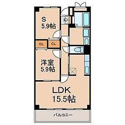 グランシャリオ 2LDKの間取図画像