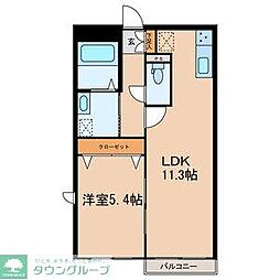オッサボヌール船堀 1LDKの間取図画像
