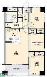 ドゥーエ妙典 2SLDKの間取図画像