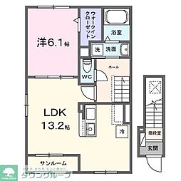 Olive・EA 1LDKの間取図画像