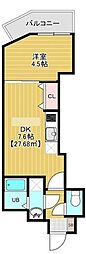 金太郎ヒルズ372 1DKの間取図画像