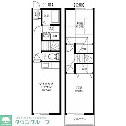ベルモア 2DKの間取図画像