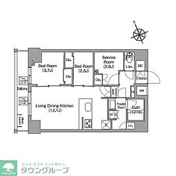 間取図画像 2SLDK