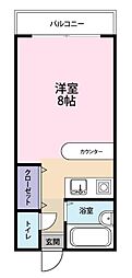 シャトー・ミハラ ワンルームの間取図画像