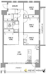 LaSante照葉オーシャンテラス 4LDKの間取図画像