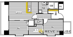 第10マルヤビル箱崎 2LDKの間取図画像