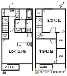 VILLACOHANZ 2LDKの間取図画像