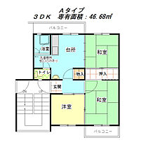 公社賃貸SMALIO 星田  ｜ 大阪府交野市藤が尾2丁目8（賃貸マンション3DK・5階・46.68㎡） その2