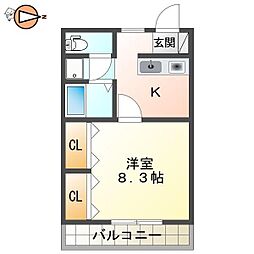 間取図画像 1DK