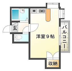 JR徳島線 鮎喰駅 徒歩2分の賃貸アパート 2階ワンルームの間取り