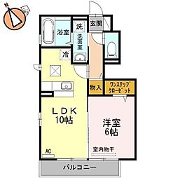 JR牟岐線 阿波富田駅 4kmの賃貸アパート 1階1LDKの間取り