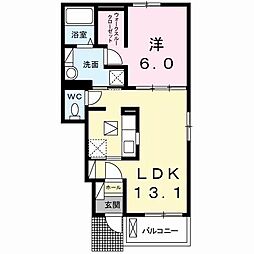 リンクB 1LDKの間取図画像