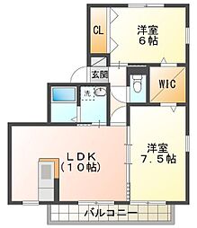 サニーコート 2LDKの間取図画像