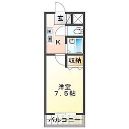 シングルス 1Kの間取図画像