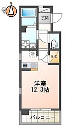グランエグゼ徳島 ワンルームの間取図画像