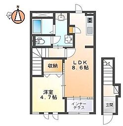 ルミナス 1LDKの間取図画像
