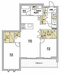 PROGRESS沖浜 2LDKの間取図画像