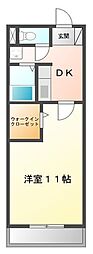 ファミール山城 1DKの間取図画像