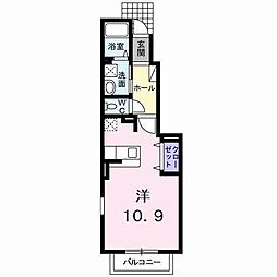 ジョイハウス 1Kの間取図画像