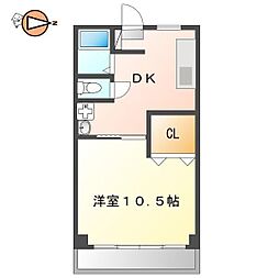 東洋マンション 1DKの間取図画像