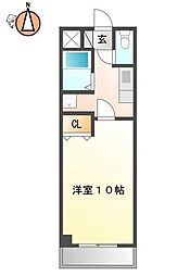 メゾン南昭和 1Kの間取図画像