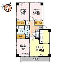 徳島県徳島市佐古二番町（賃貸アパート3LDK・1階・67.08㎡） その2