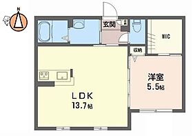 徳島県徳島市名東町2丁目（賃貸アパート1LDK・2階・45.39㎡） その2