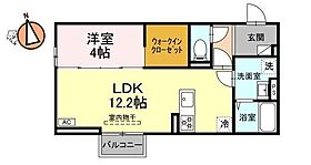 徳島県徳島市八万町大坪（賃貸アパート1LDK・2階・41.86㎡） その2