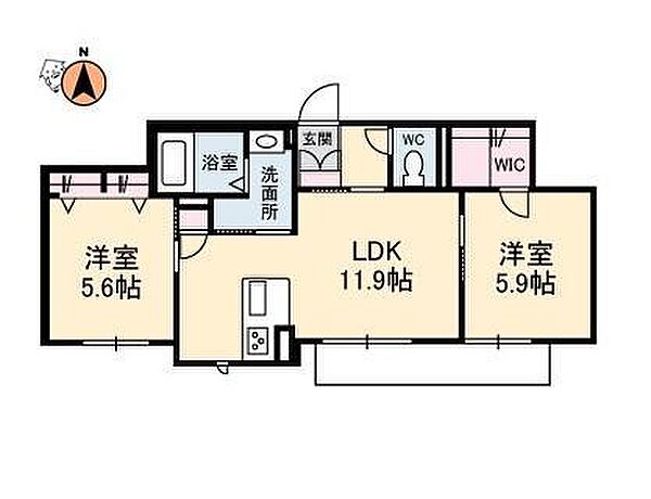 徳島県徳島市名東町1丁目(賃貸マンション2LDK・3階・55.40㎡)の写真 その2