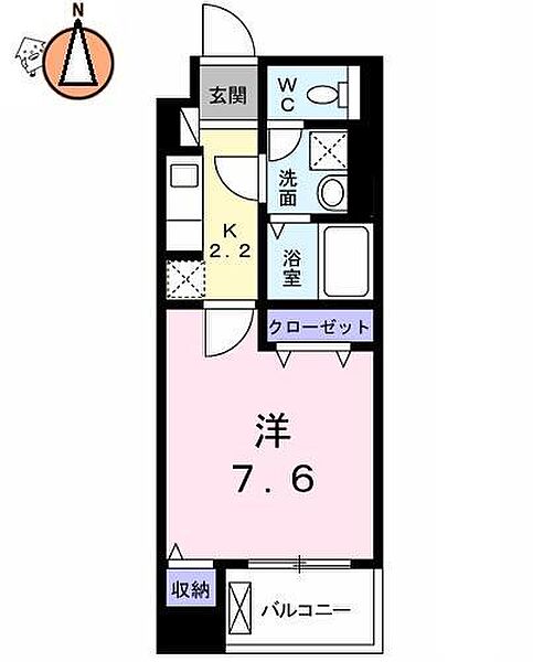 徳島県徳島市国府町府中字市ノ窪(賃貸マンション1K・2階・27.68㎡)の写真 その2