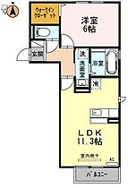 徳島県徳島市南庄町5丁目（賃貸アパート1LDK・2階・43.74㎡） その2