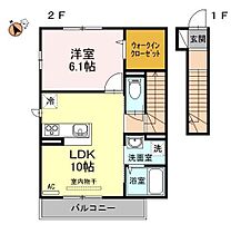 徳島県徳島市北沖洲一丁目（賃貸アパート1LDK・2階・44.89㎡） その2