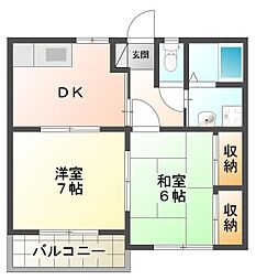 間取図画像 2DK