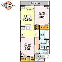 徳島県徳島市北田宮2丁目（賃貸アパート2LDK・2階・56.44㎡） その2