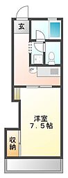 セブンハイツ 1Kの間取図画像