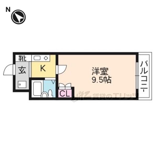 サンレジデンス玉川 1206｜滋賀県草津市野路９丁目(賃貸マンション1K・2階・23.09㎡)の写真 その2