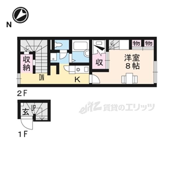 レオパレスＲａｋｕｅｎ 204｜滋賀県犬上郡豊郷町大字三ツ池(賃貸アパート1K・2階・28.02㎡)の写真 その2