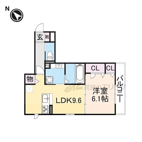 滋賀県大津市本堅田４丁目(賃貸アパート1LDK・2階・41.84㎡)の写真 その2