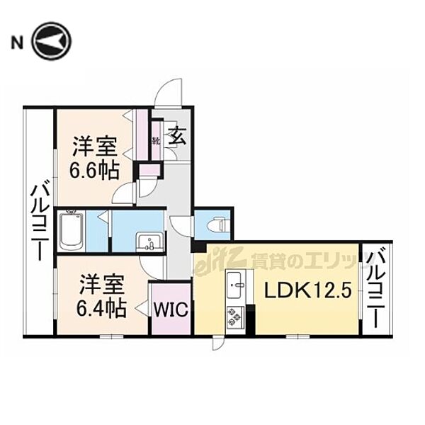 レゾンデートル 205｜滋賀県長浜市南高田町(賃貸マンション2LDK・2階・63.19㎡)の写真 その2