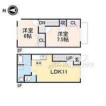 ティアラハイツ 2 ｜ 滋賀県長浜市宮司町（賃貸テラスハウス2LDK・2階・59.64㎡） その2