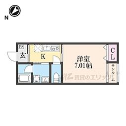 レジーナ 1Kの間取図画像