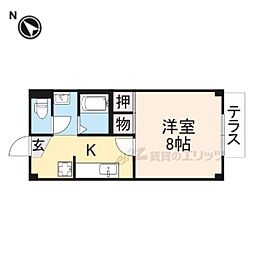 ＫＡＴＳＵＨＥＩＧＨＴＳ参番館 2階1Kの間取り