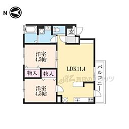ＲＦマンション山階 2階2LDKの間取り