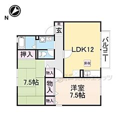 ＥＡＳＴ　ＮＯＮＡＭＩ弐番館 1階2LDKの間取り